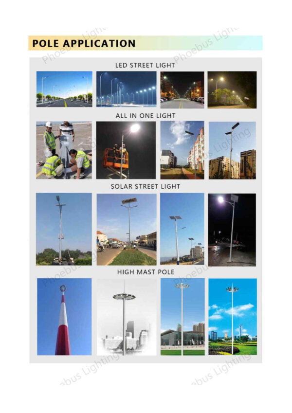 142 عامود إنارة LED